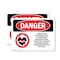 Signmission Radiation & Laser Sign, 7 in H x 10 in W, Plastic, Rectangle OS-2PACK-DS-P-710-L-1694 - alternate 1